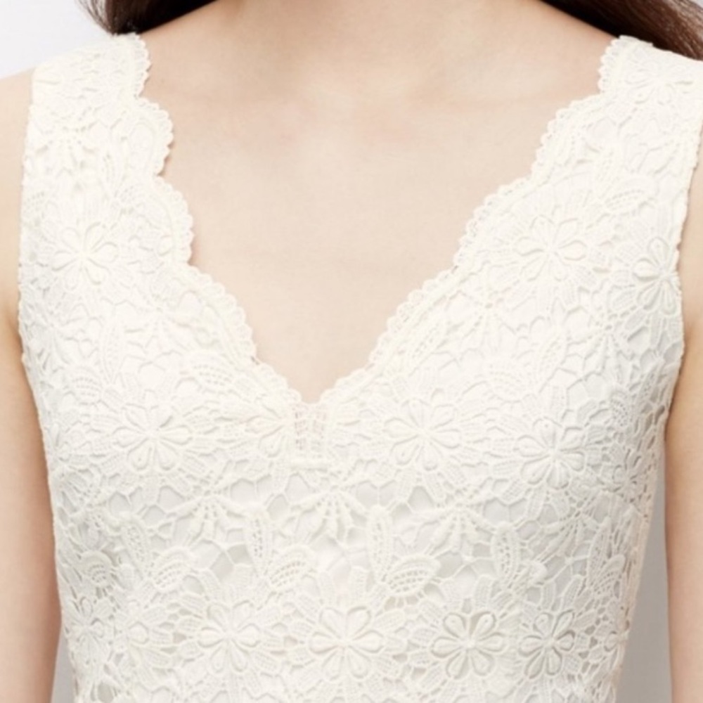 Ann Taylor Crochet Lace Scalloped dress Size 00